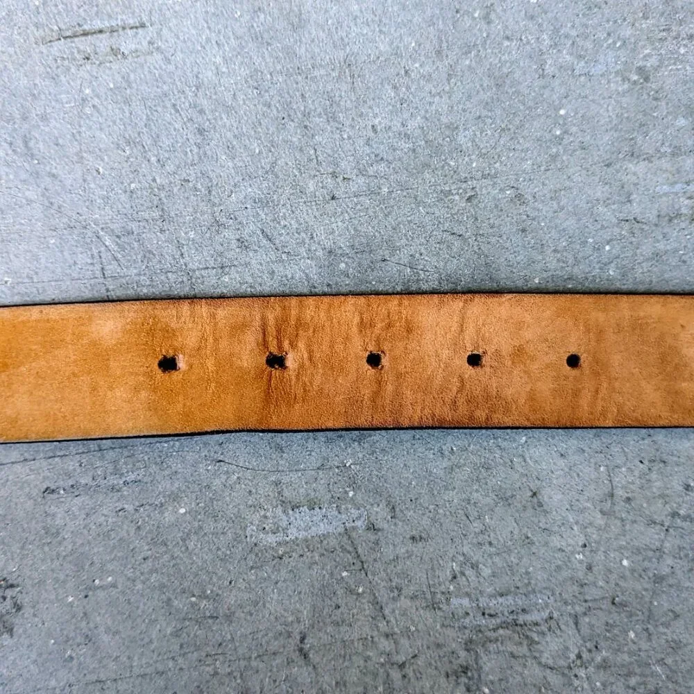 Remo Tulliani Brown Leather Italian Calfskin Belt size 38
